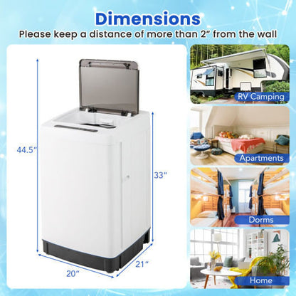 Full-Automatic Washing Machine Washer and Spin Combo-Grey